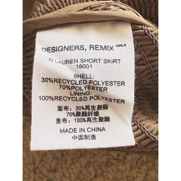 Designers Remix Ruffle Mini Skirt Girls Size 12 Brown Coquette Y2K Parisian Fall - Picture 6 of 6